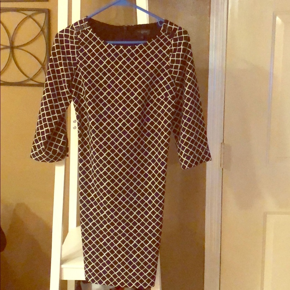 The Limited black and white sheath dress